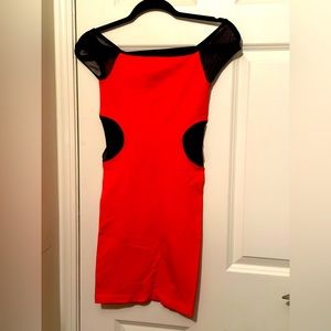 Mesh cocktail mini dress